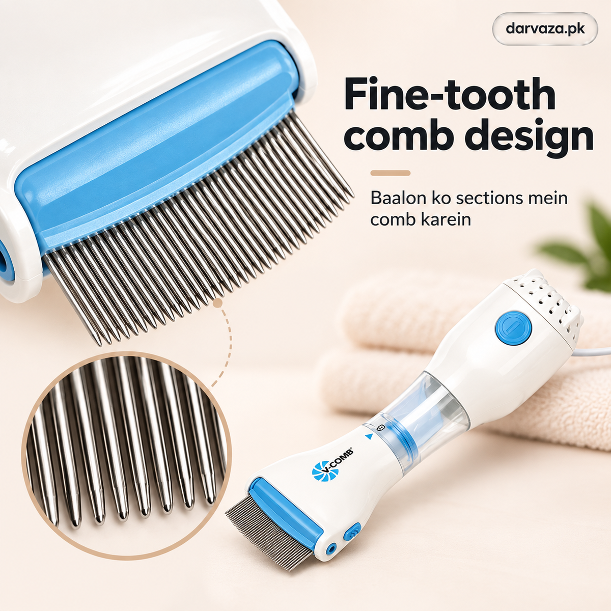 V Comb Head Lice Removal Machine with 4 Anti Lice filters