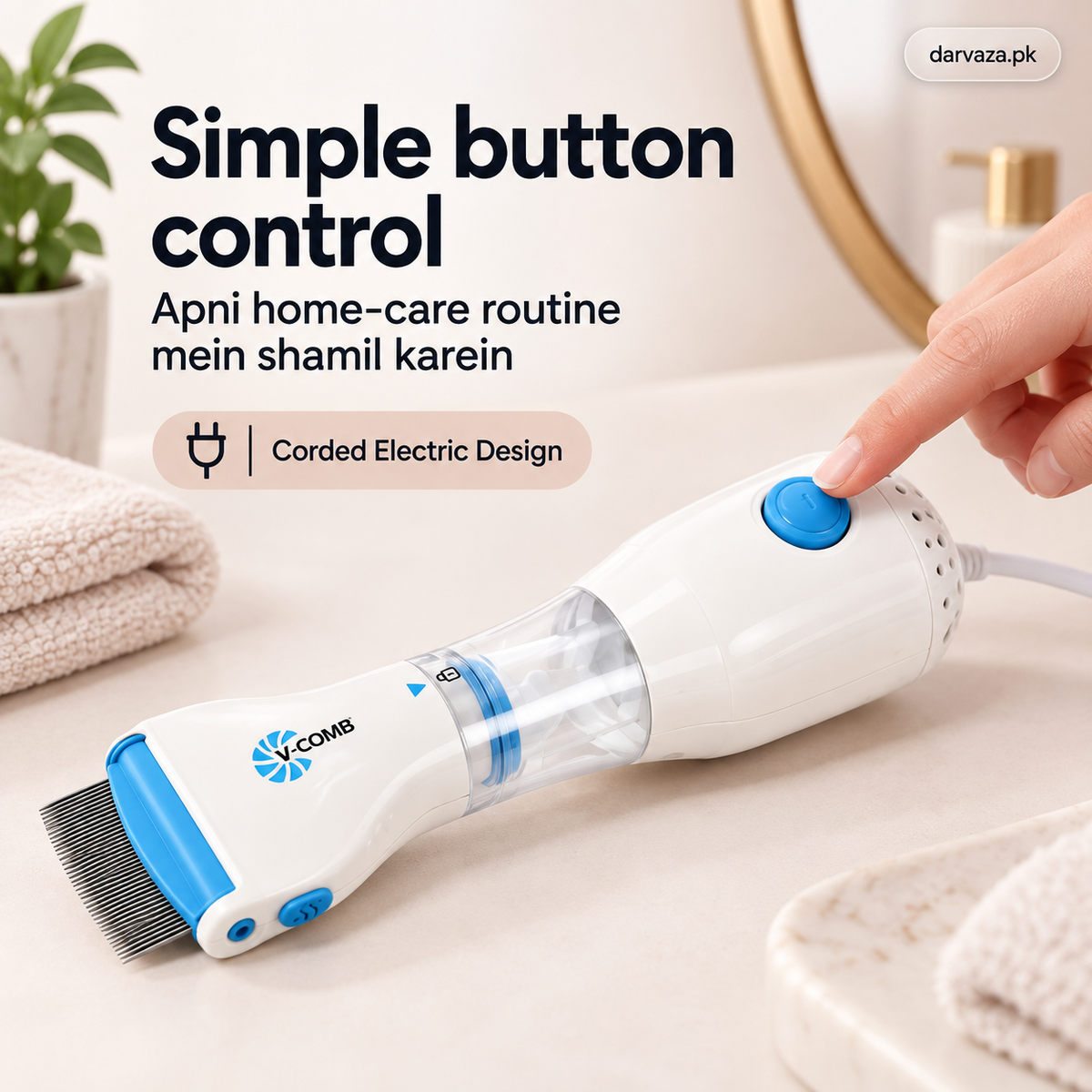 V Comb Head Lice Removal Machine with 4 Anti Lice filters