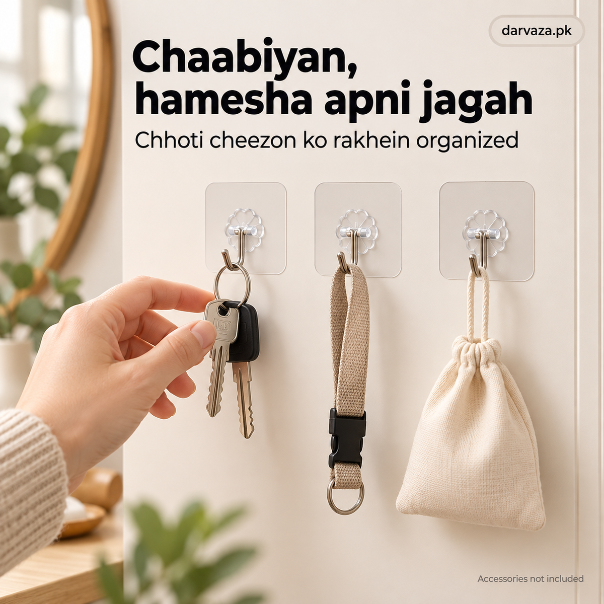 40 Hanging Wall Hook Stickers