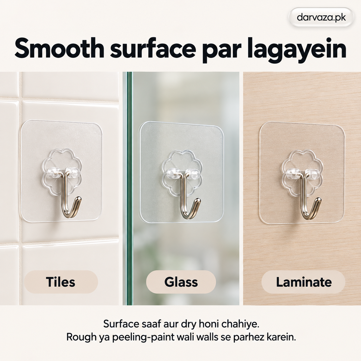 40 Hanging Wall Hook Stickers