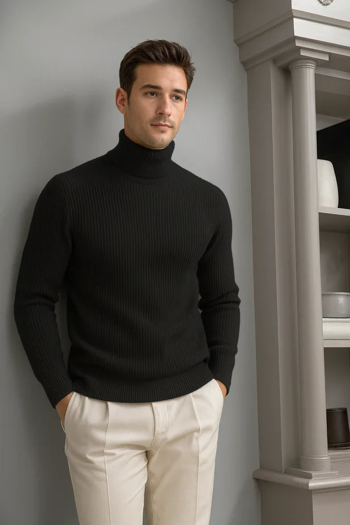 Premium High Neck for Men – BLACK