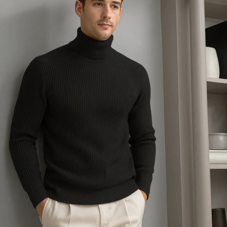 Premium High Neck for Men – BLACK