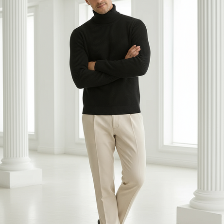 Premium High Neck for Men – BLACK