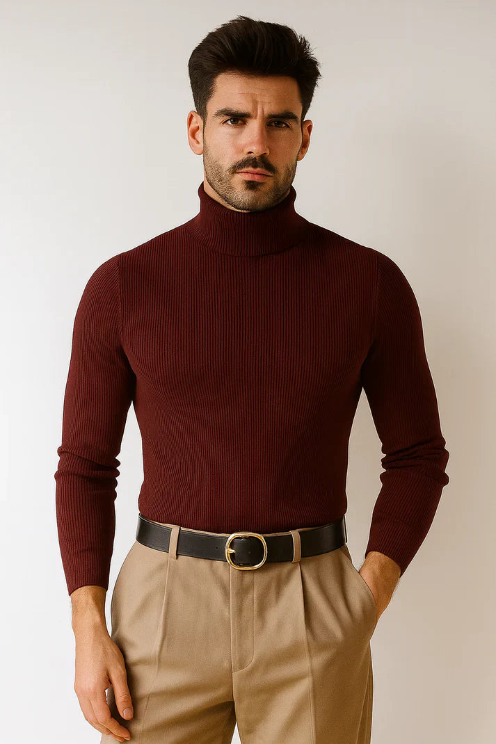 Premium High Neck for Men – MAROON