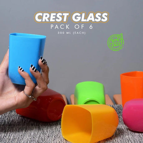 Crest Glass Pack of 6