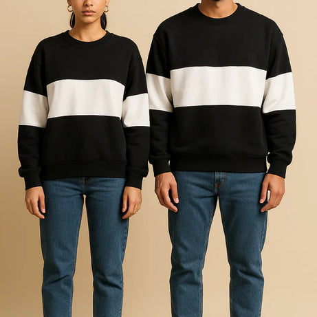 Zebra Black and White Block Sweatshirt