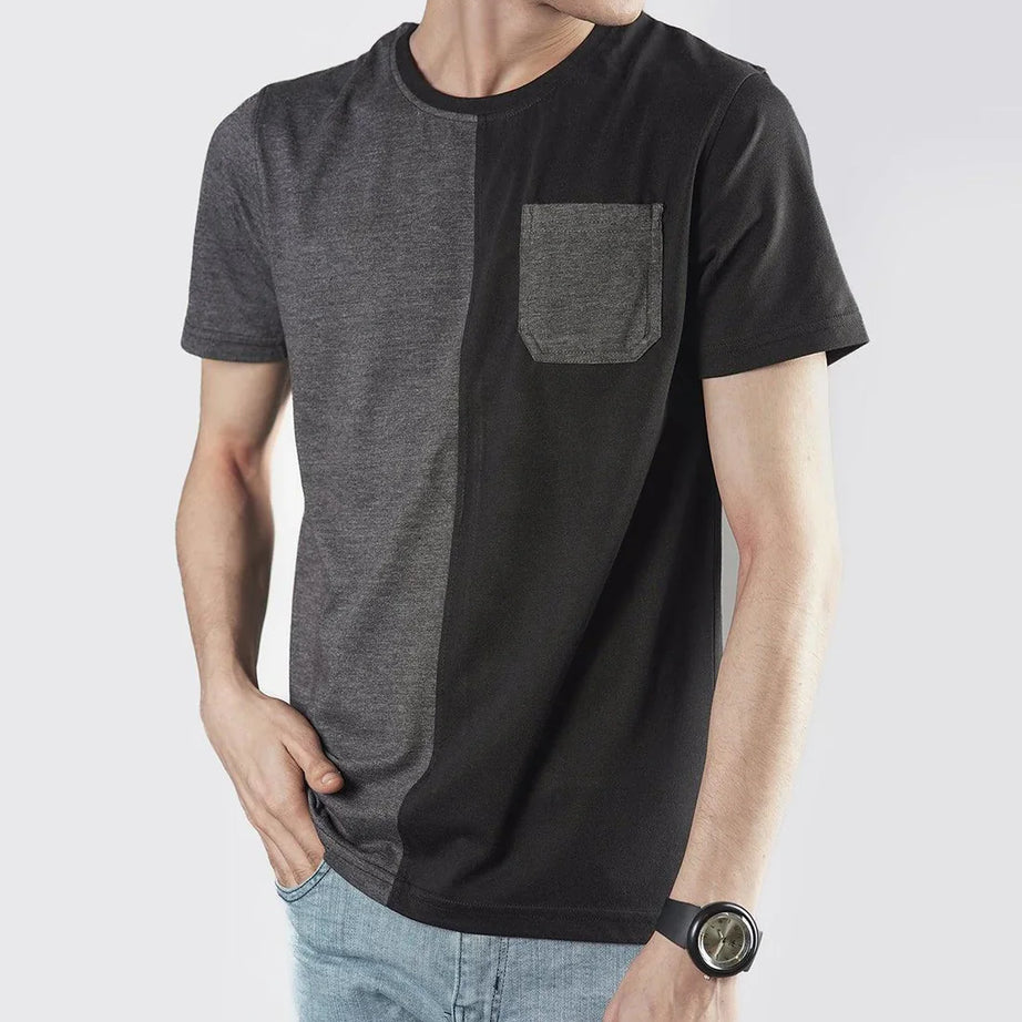 Black Charcoal Cut & Sew T-Shirt