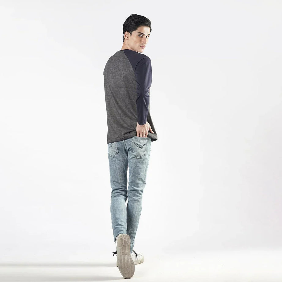 Charcoal Navy Raglan Full Sleeves