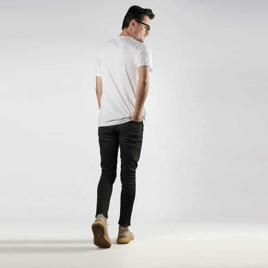 Grey White Colorblock T-Shirt