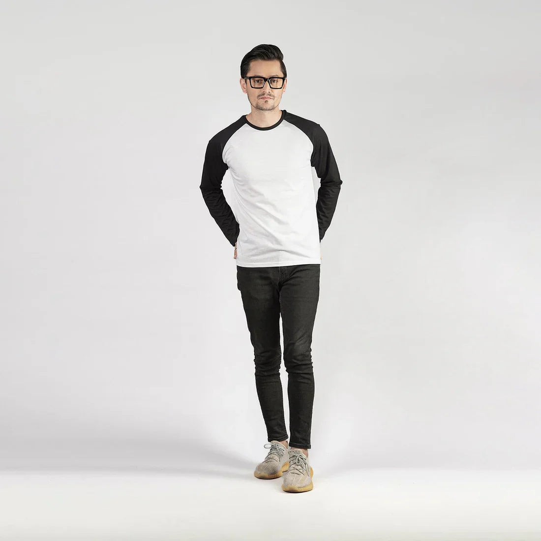 Black & White Raglan Full Sleeves