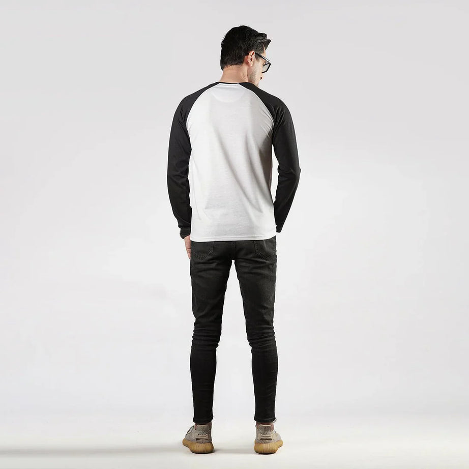 Black & White Raglan Full Sleeves