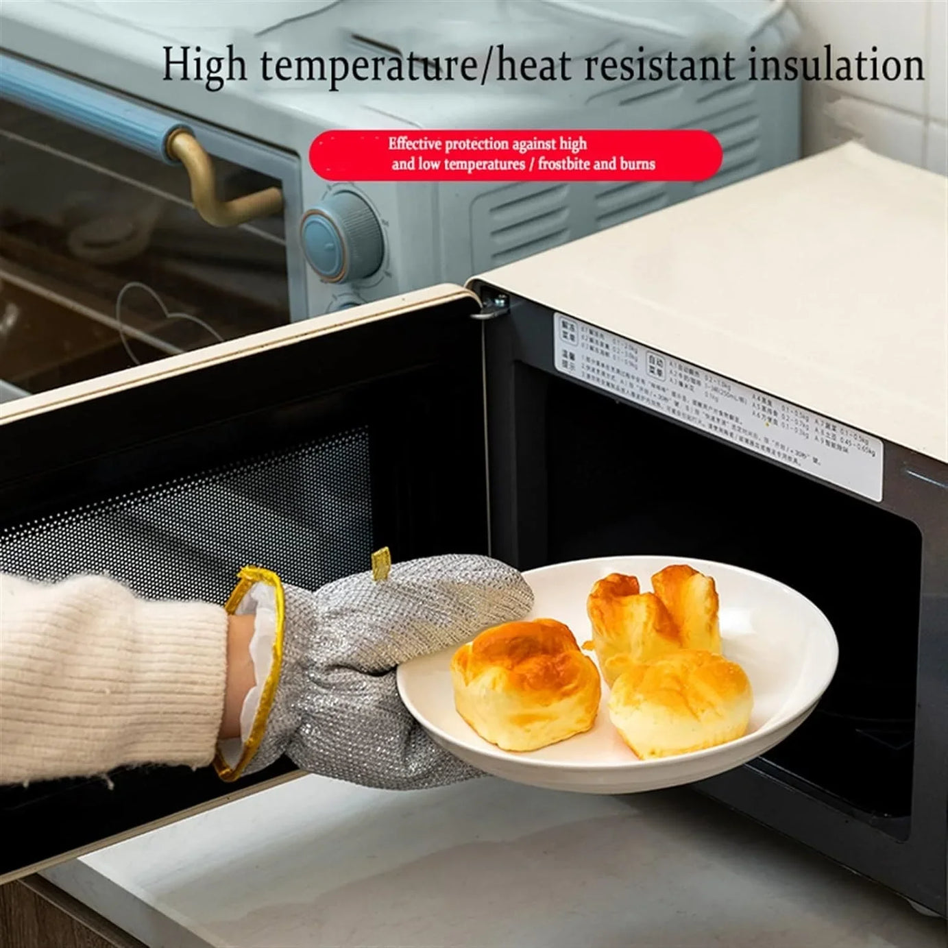 2 Pcs Reusable Steel Wire Dishwashing Gloves