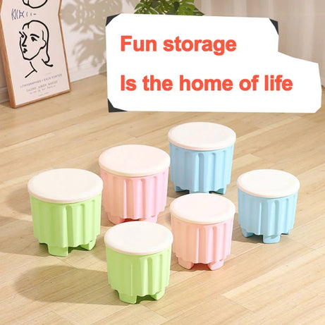 2 Pcs Multipurpose Drum Storage Stool and Sitting Chair