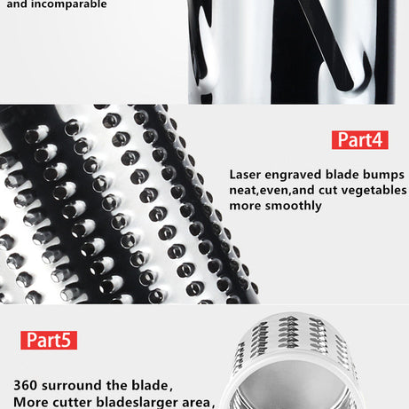 Multifunctional Manual Vegetable Spiral Slicer Cutter with Premium Hand Rotary Grater Drum Rs 1999