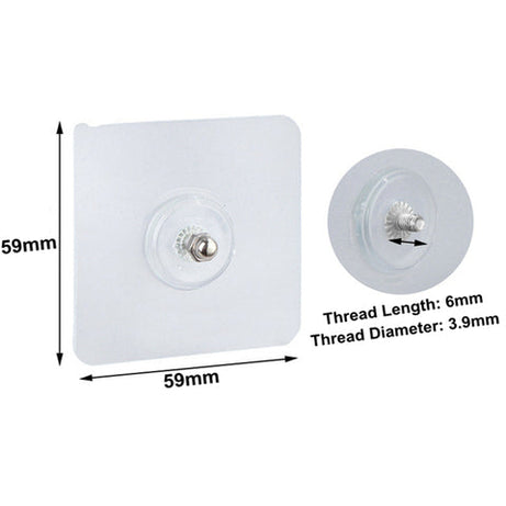 Strong Punch Free Self Adhesive Wall Screw Rod Hooks and Nail Mounting Hang Kit