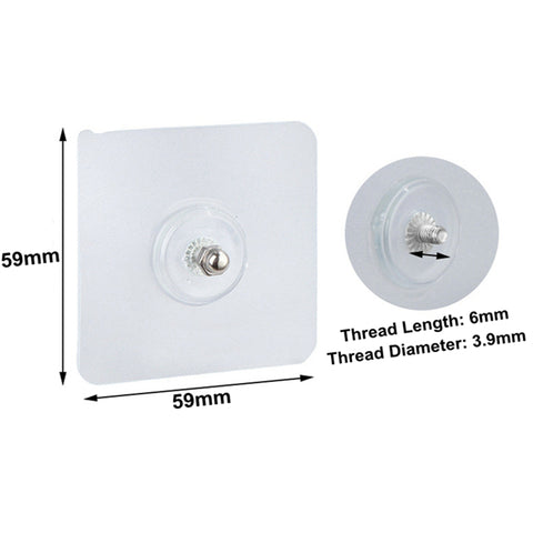 Strong Punch Free Self Adhesive Wall Screw Rod Hooks and Nail Mounting Hang Kit