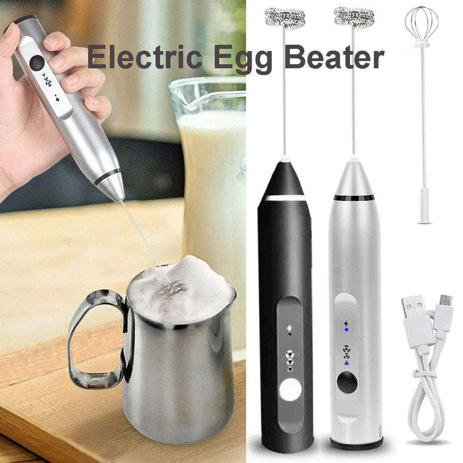 Powerful Handheld USB Rechargeable Electric Coffee Beater for Coffee Latte, Cappuccino, Mocha, Macchiato, Frappe and Protein Powder