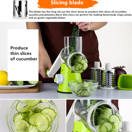 Multifunctional Manual Vegetable Spiral Slicer Cutter with Premium Hand Rotary Grater Drum Rs 1999