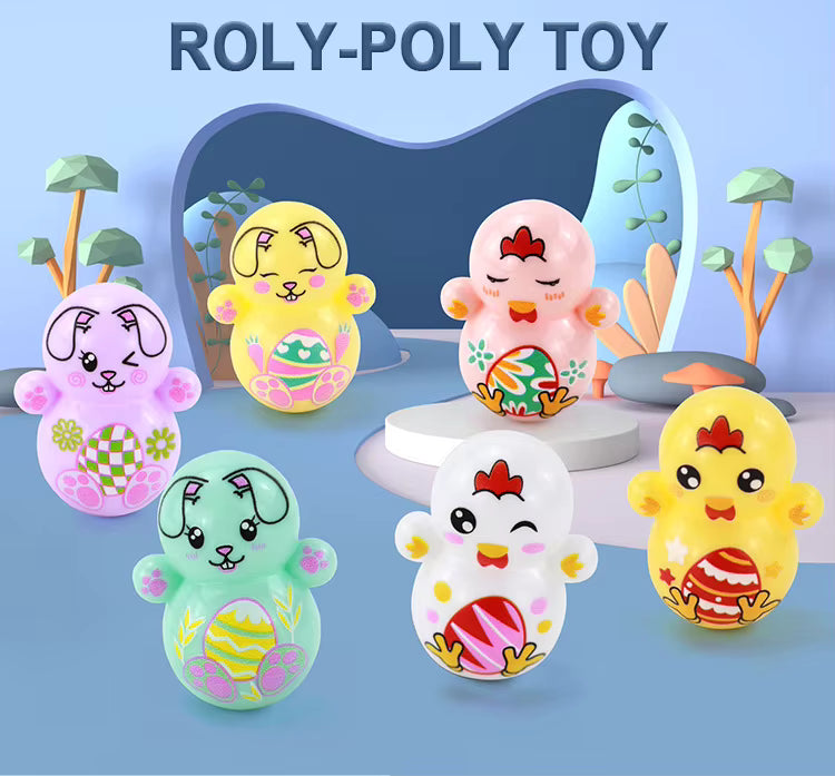 Roly-Poly Toy Tumbler Shaking Fidget Doll (Random Color) – 3Pcs