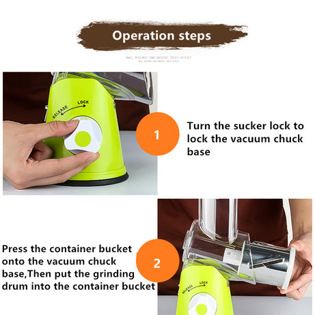 Multifunctional Manual Vegetable Spiral Slicer Cutter with Premium Hand Rotary Grater Drum Rs 1999