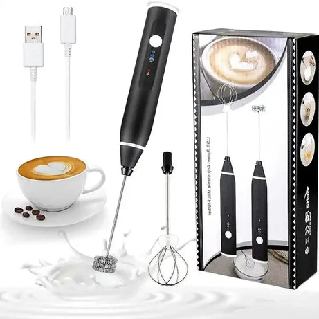 2 In 1 Rechargeable Coffee Beater and Egg Mixer and Milk Frother