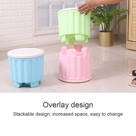 2 Pcs Multipurpose Drum Storage Stool and Sitting Chair