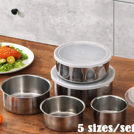 Stainless Steel 5pcs Bowl Set (Box Packing)