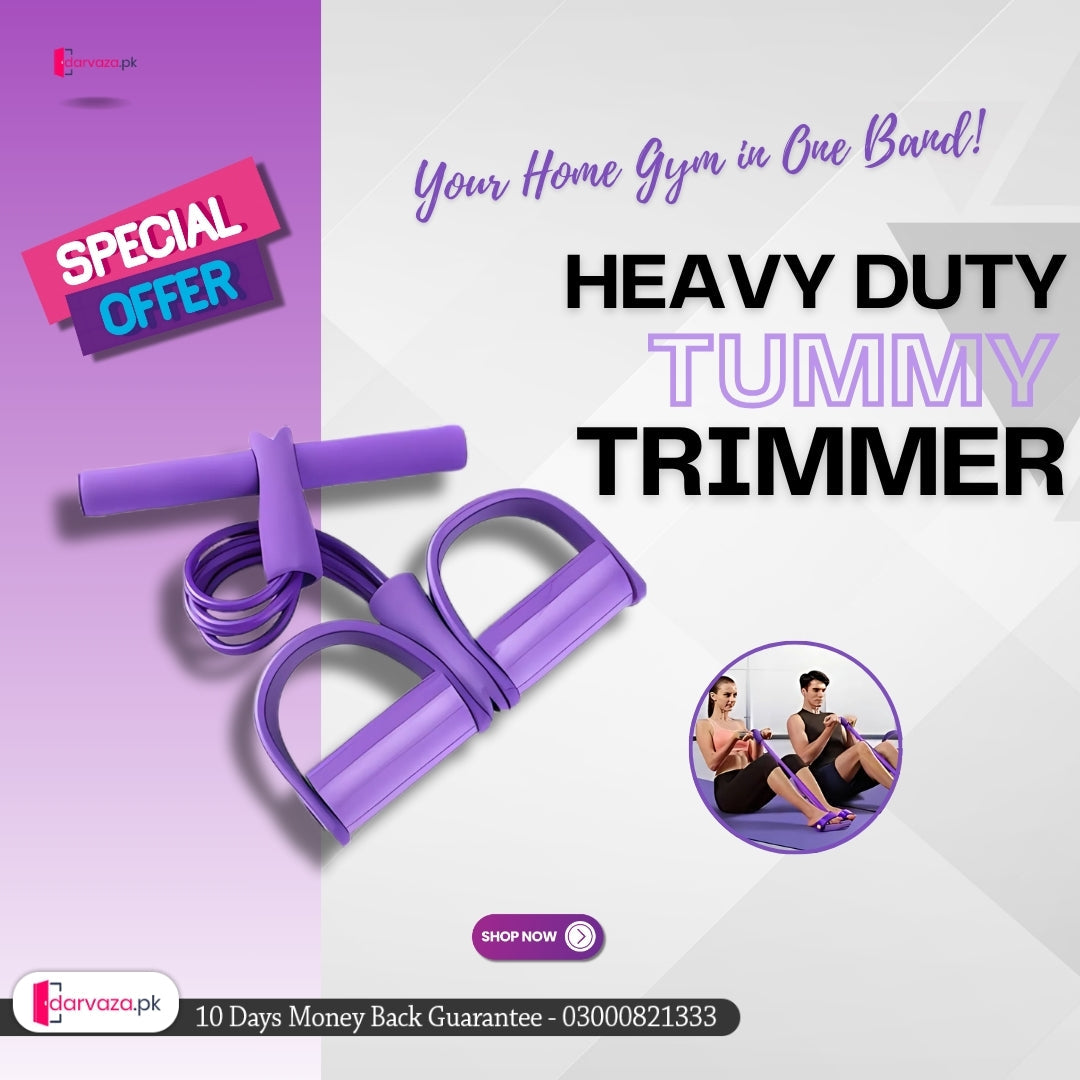 Heavy Duty Peddle Puller Tummy Trimmer Exercise Fitness Band with Strong 4 Tubes for Improving Weight Body Posture Waist and Shape at your Home Rs 1299