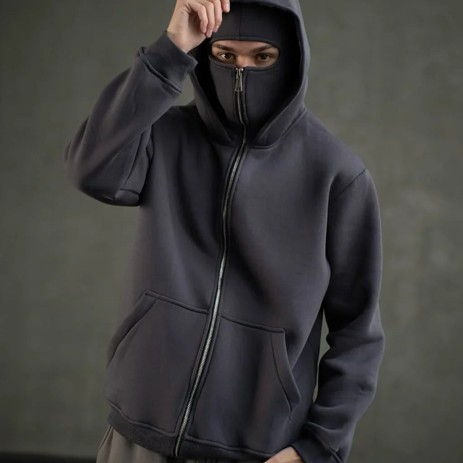 Balaclava Ninja Hoodie in Black