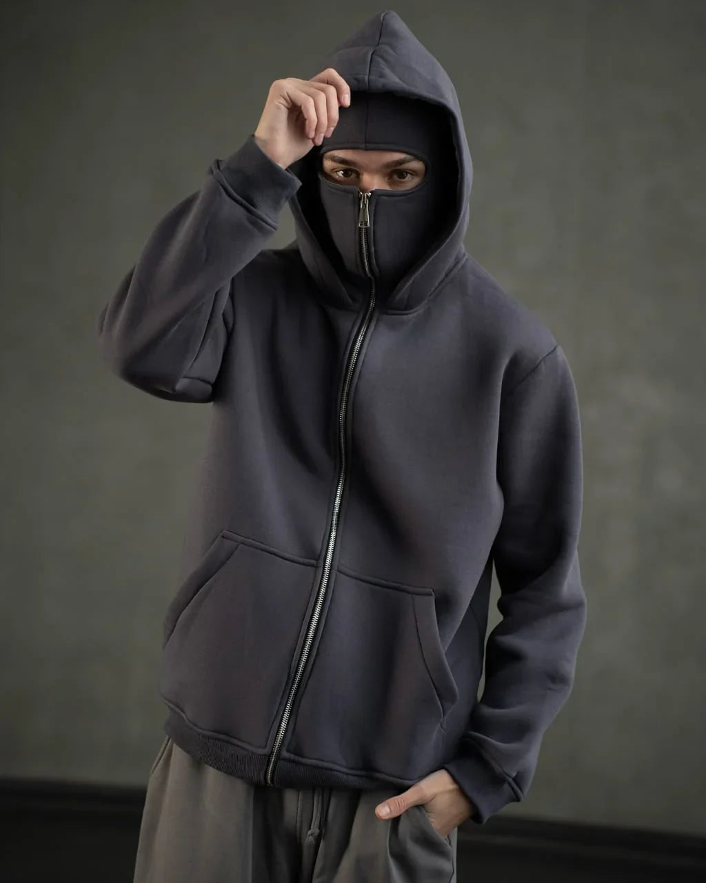 Balaclava Ninja Hoodie in Black