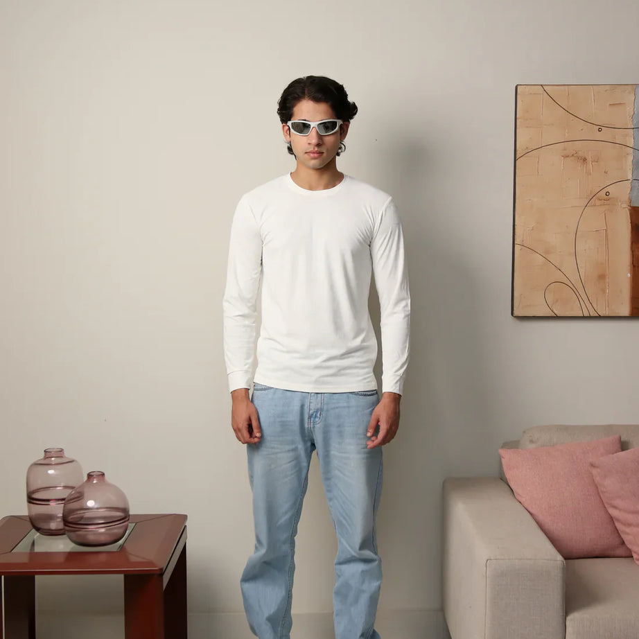 Textured Stretch Full Sleeves Tee