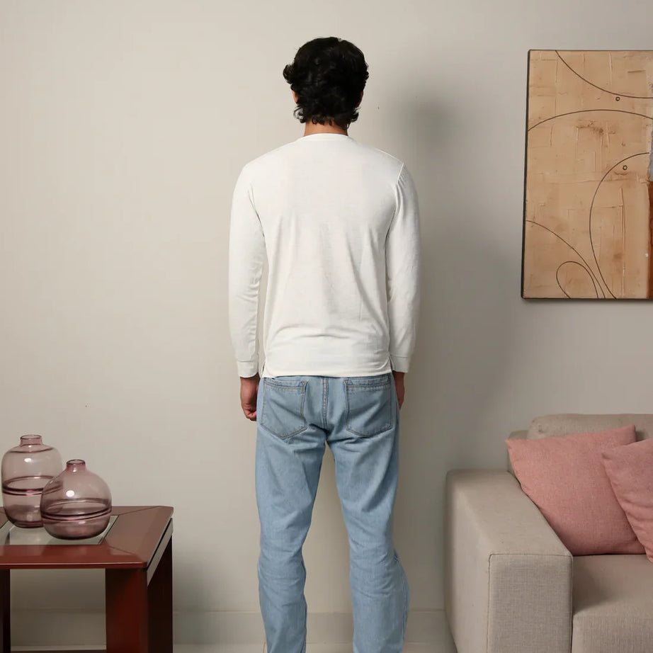 Textured Stretch Full Sleeves Tee