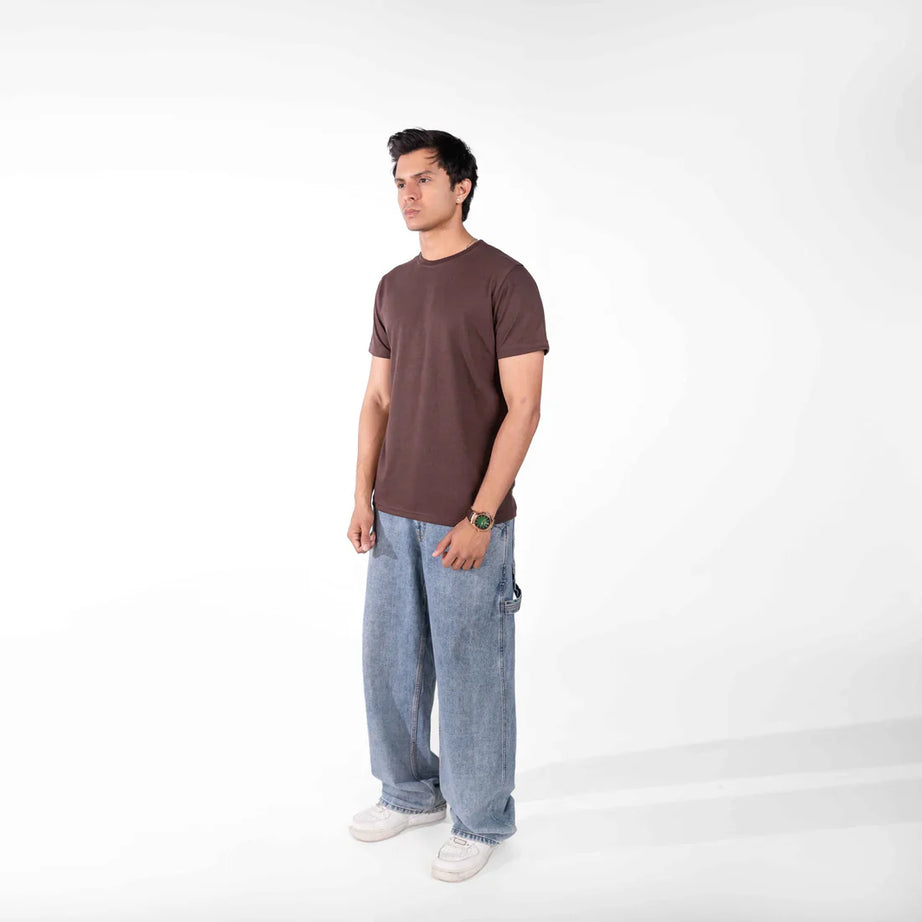 Dark Brown Basic T-Shirt