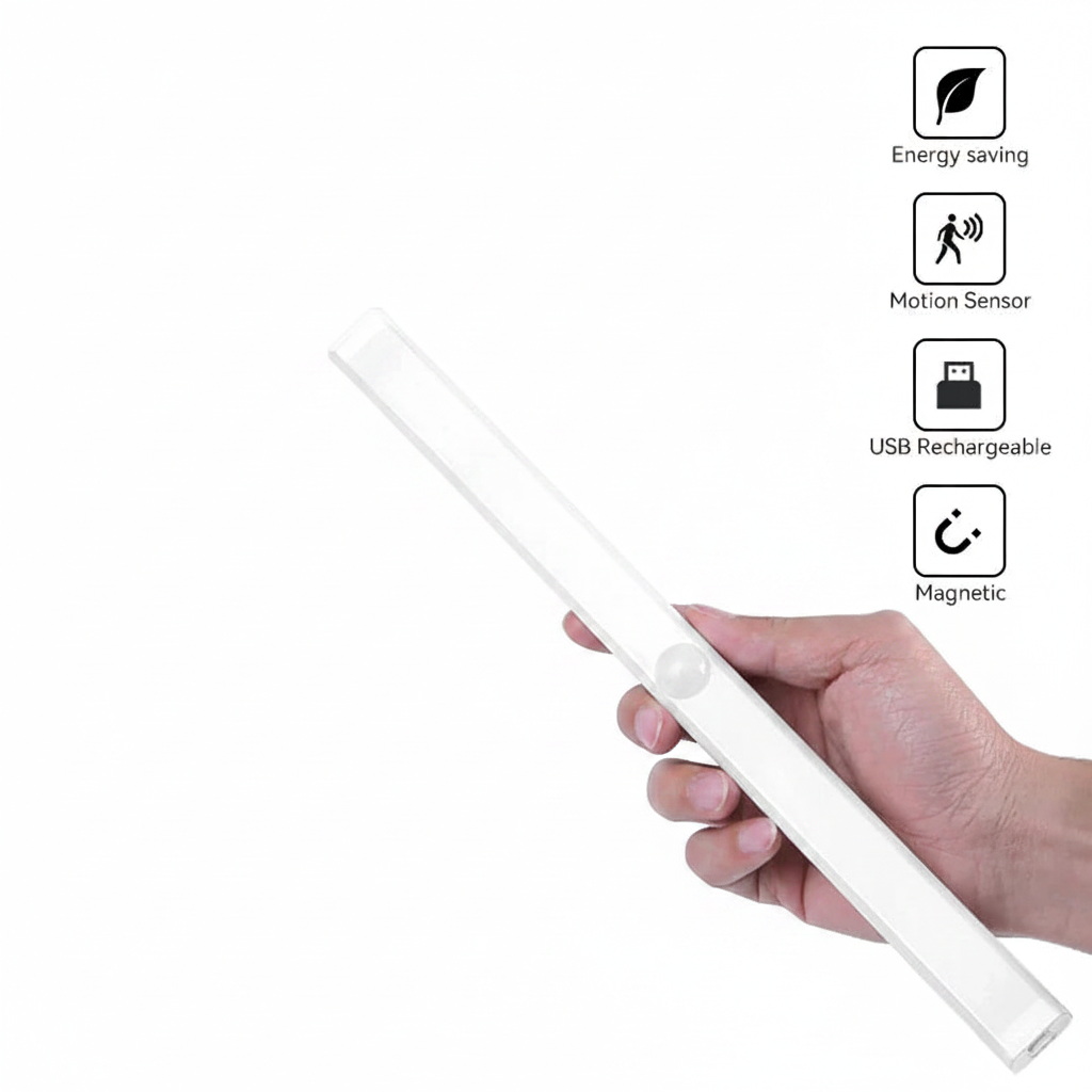 Portable Wireless USB Rechargeable Sensor Light Infrared Magnetic Induction LED Light &nbsp;Adaptable to Stick Under The Bed, Bathroom Closet, Living Room and Any Other Place