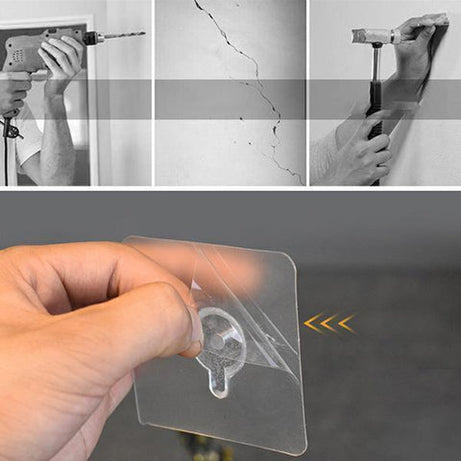 Strong Punch Free Self Adhesive Wall Screw Rod Hooks and Nail Mounting Hang Kit
