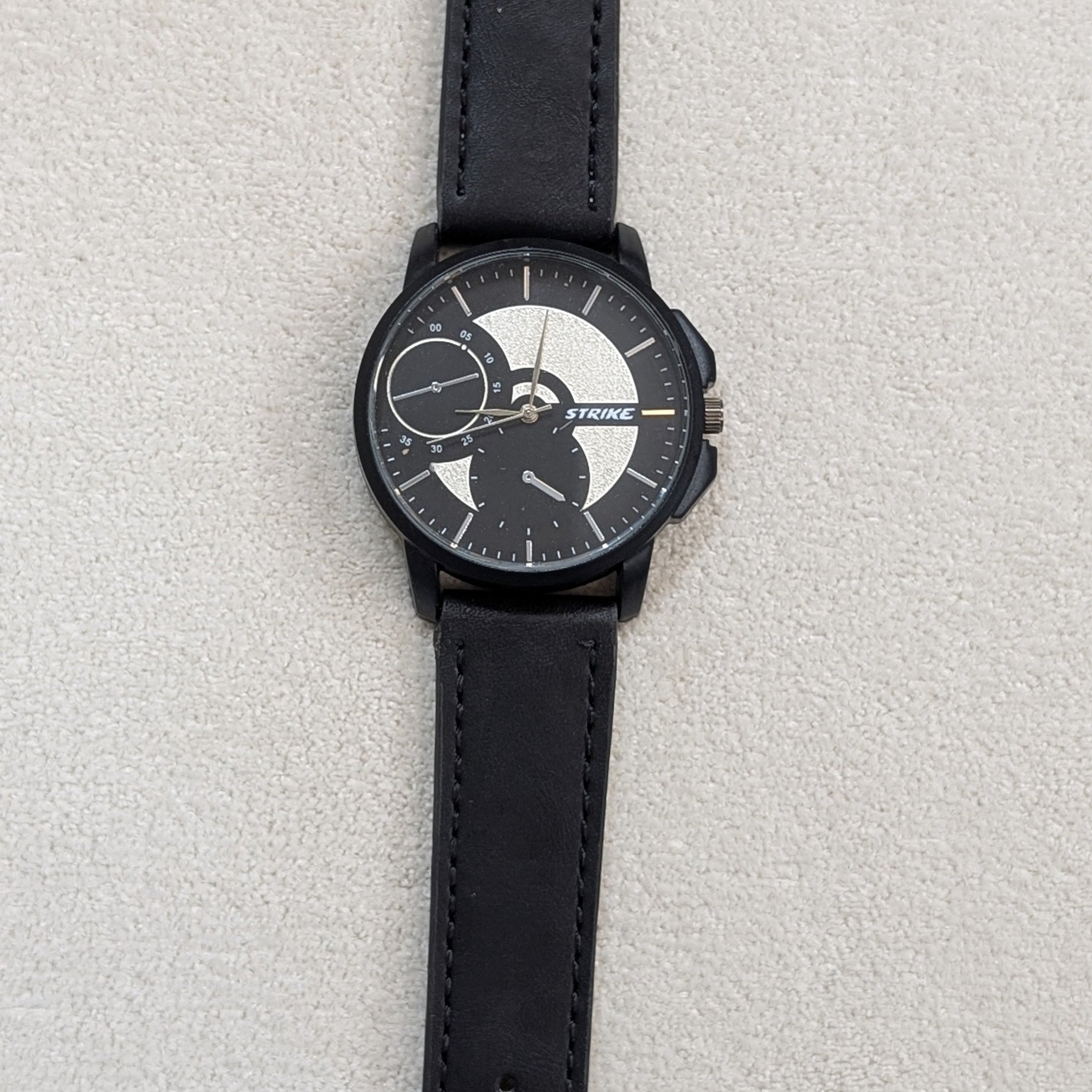 Strike Black with White Touch Men Watch