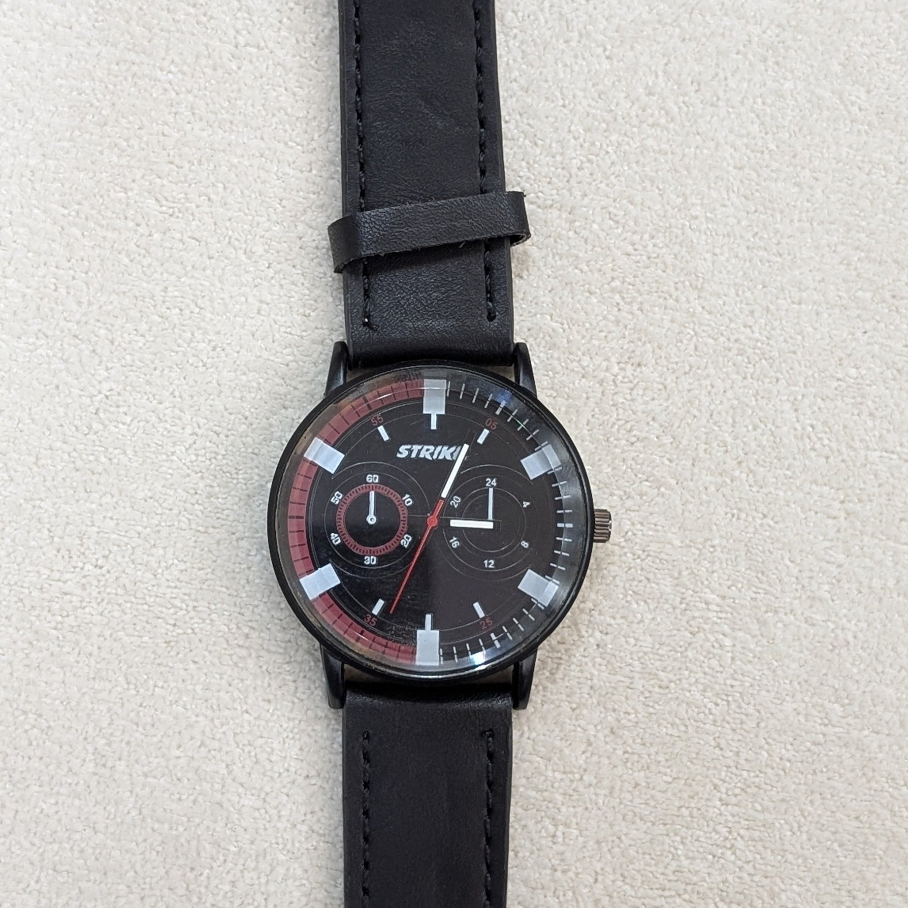 Strike Black with Red Touch Men Watch