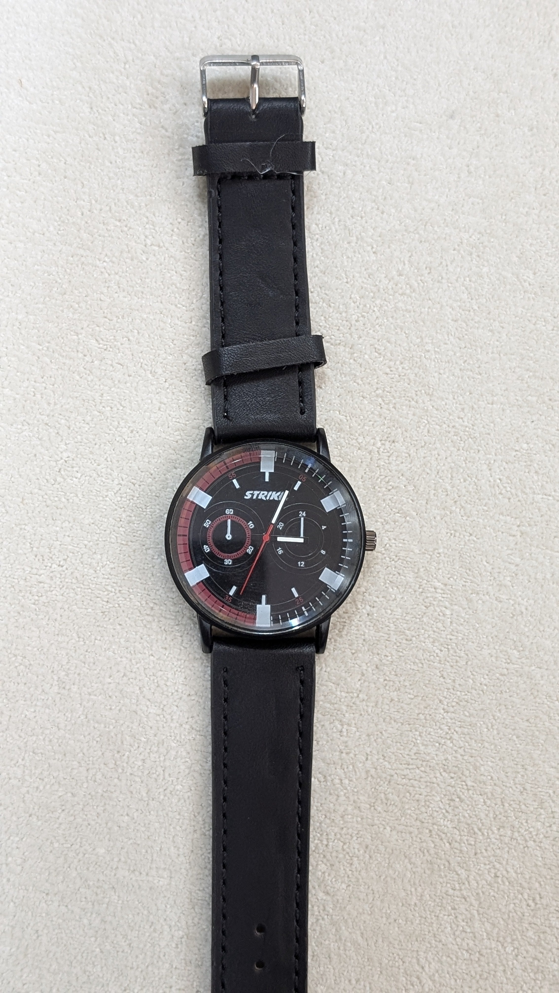 Strike Black with Red Touch Men Watch