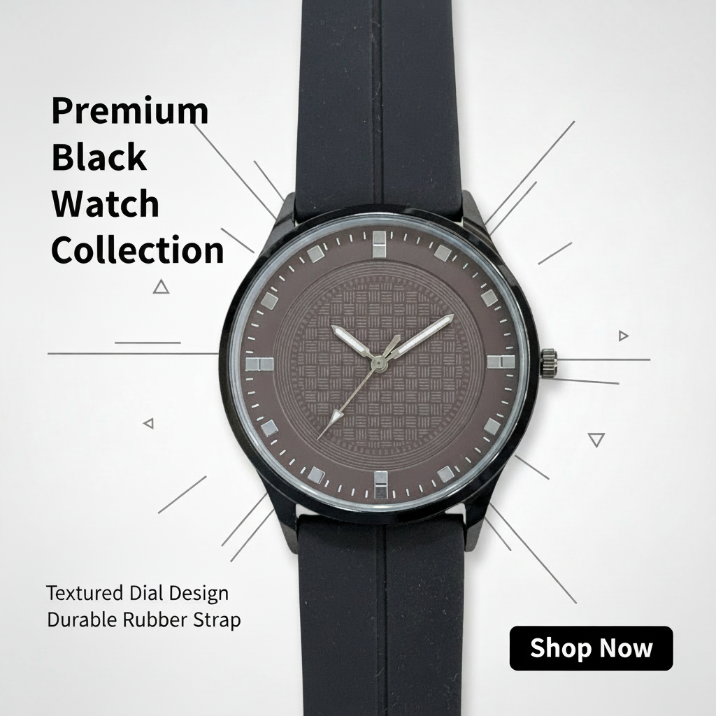 Vitz Regalia Black Colour Men Watch