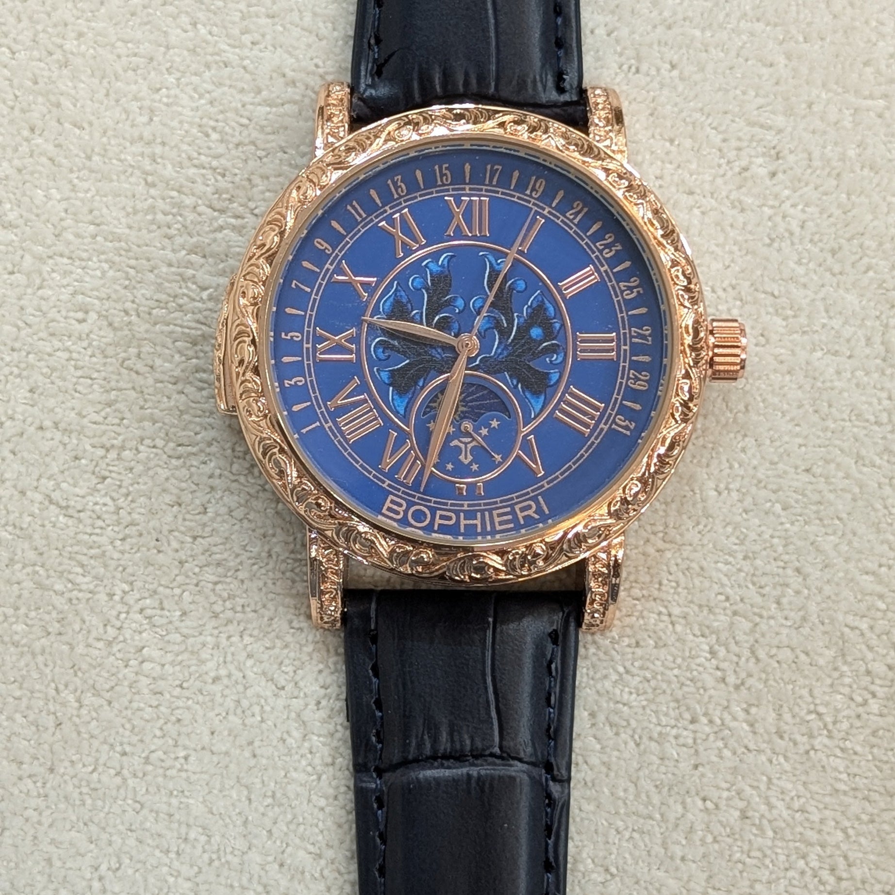 Bophieri Black Strap with Brown Shade Dial Women Watch