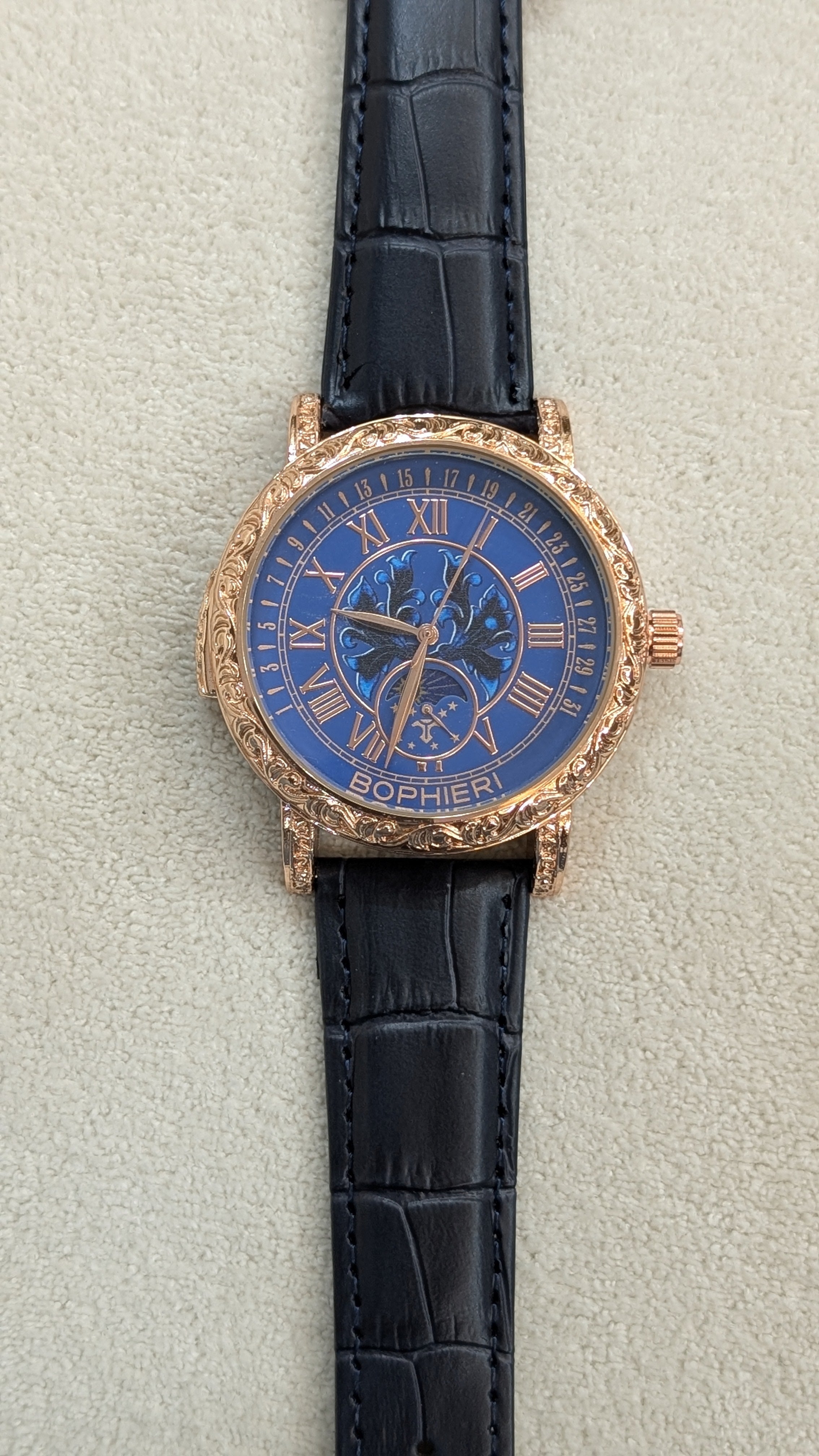 Bophieri Black Strap with Brown Shade Dial Women Watch