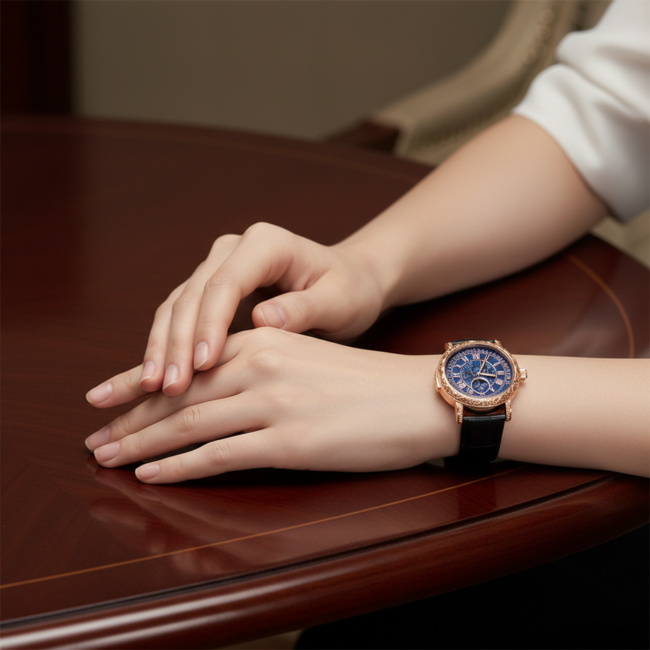 Bophieri Black Strap with Brown Shade Dial Women Watch