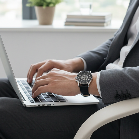 Vitz Vogue Black Men Watch