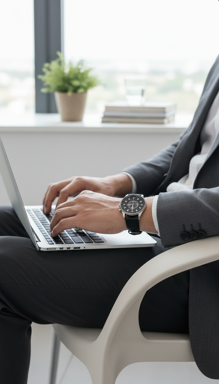 Vitz Vogue Black Men Watch