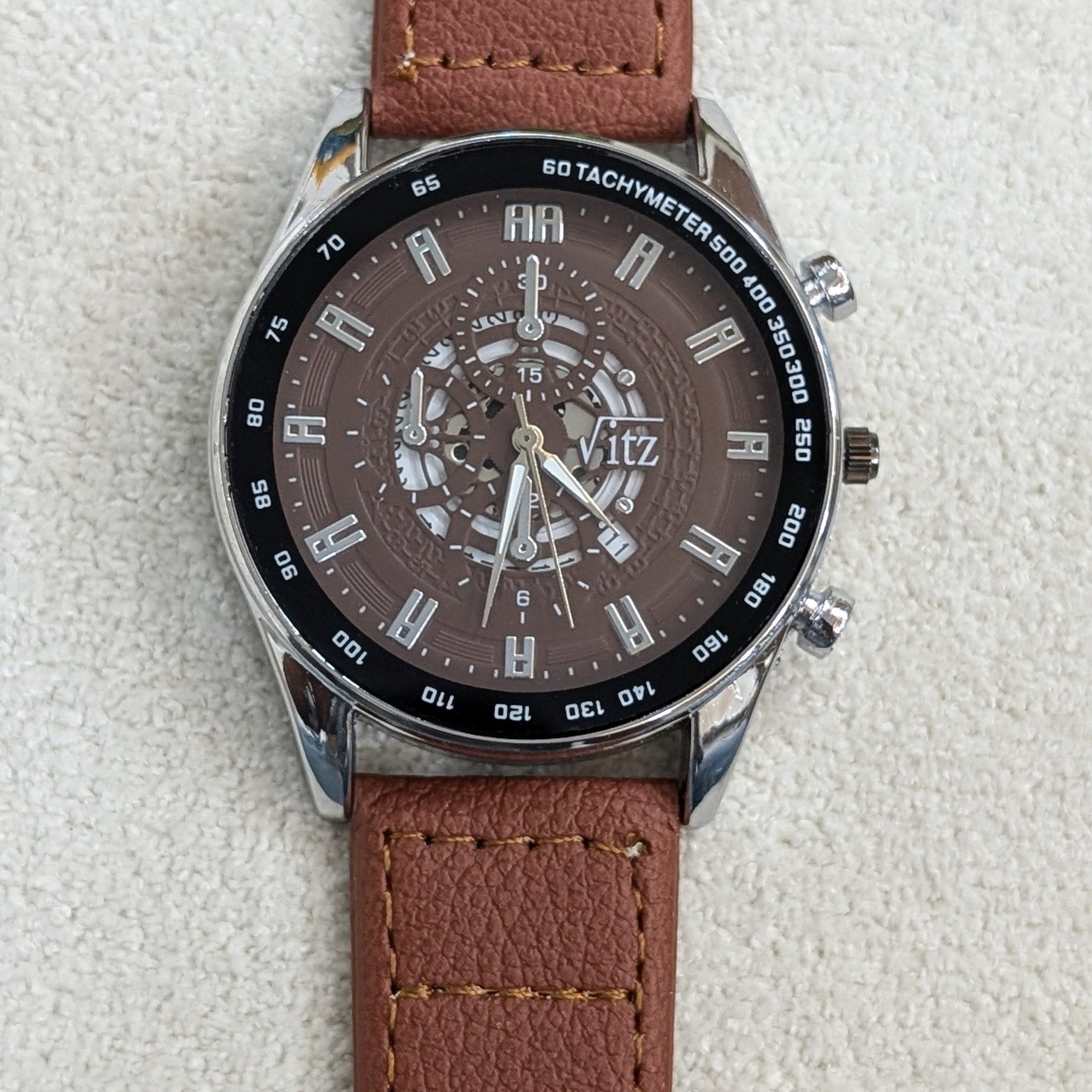 Vitz Vogue Brown Men Watch