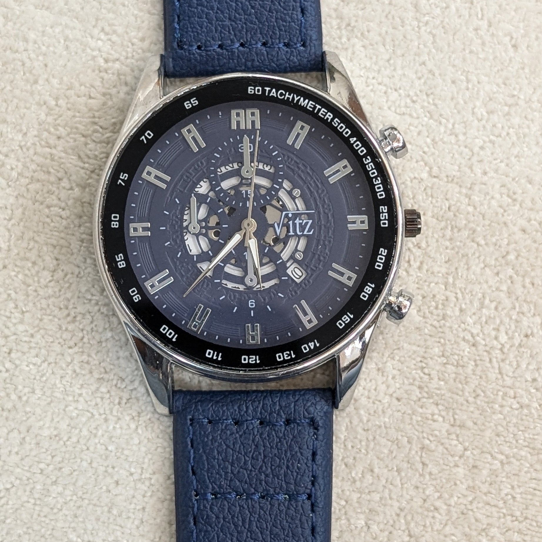 Vitz Vogue Navy Blue Men Watch
