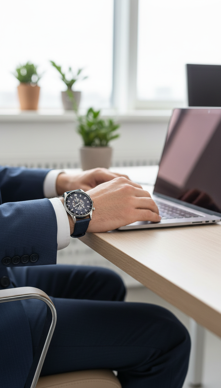 Vitz Vogue Navy Blue Men Watch