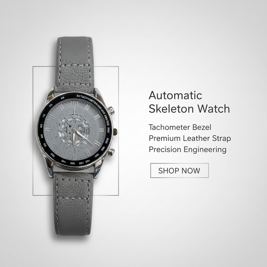 Vitz Vogue Gray Men Watch