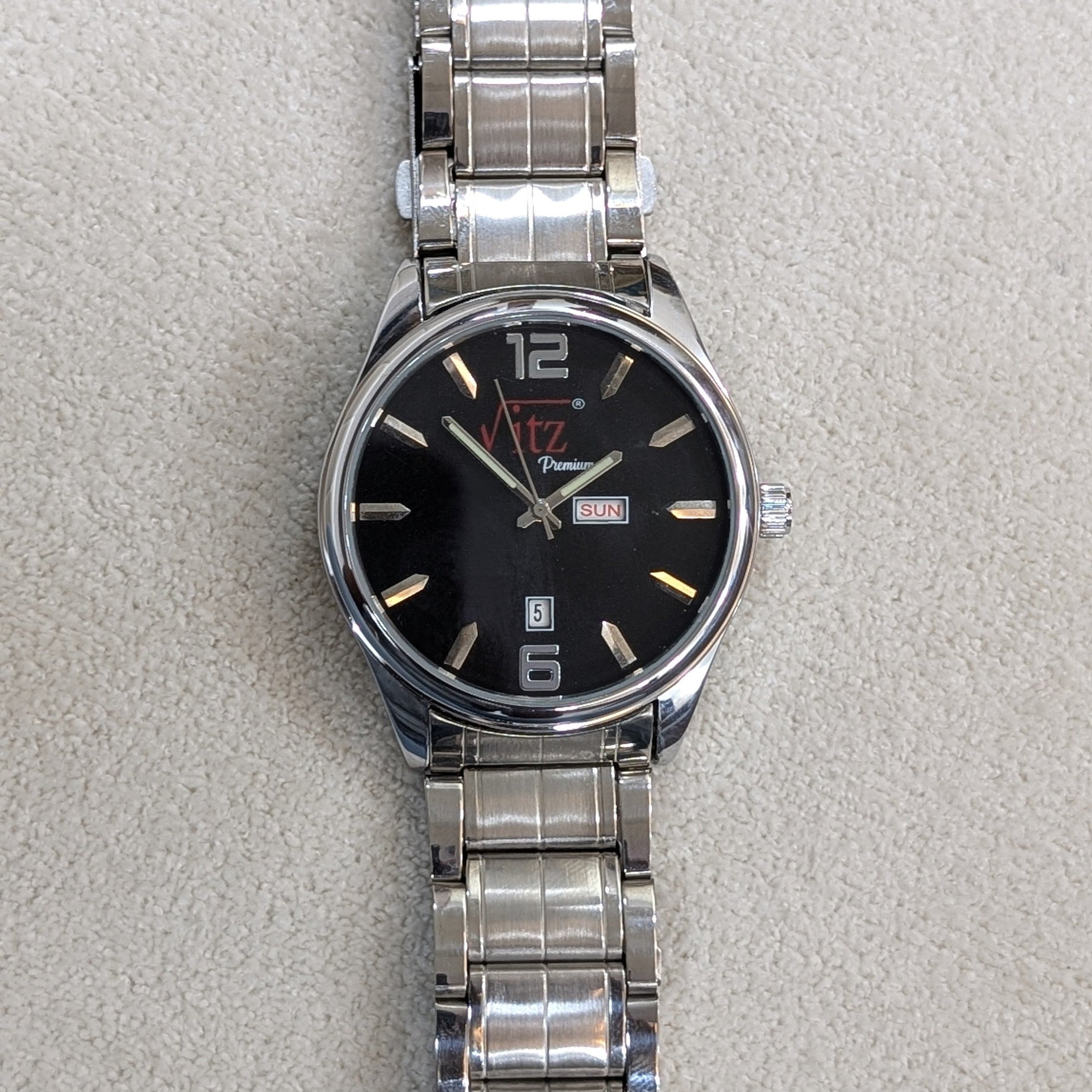 Vitz PrimeX Silver & Black Dial Men Watch