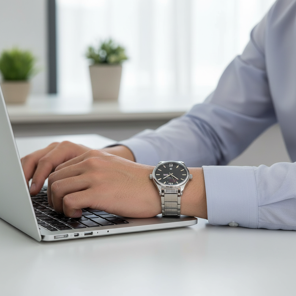 Vitz PrimeX Silver & Black Dial Men Watch